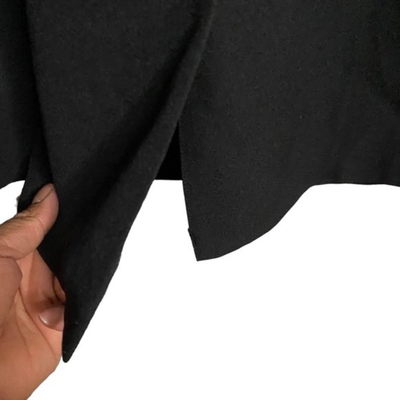 Hannah Women's Black Bodycon Ruffle Trim Midi Dress - Picture 8 of 10